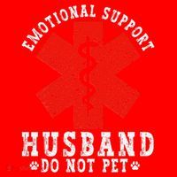 Emotional Support Husband Do Not Pet Santa Hat thumb 1