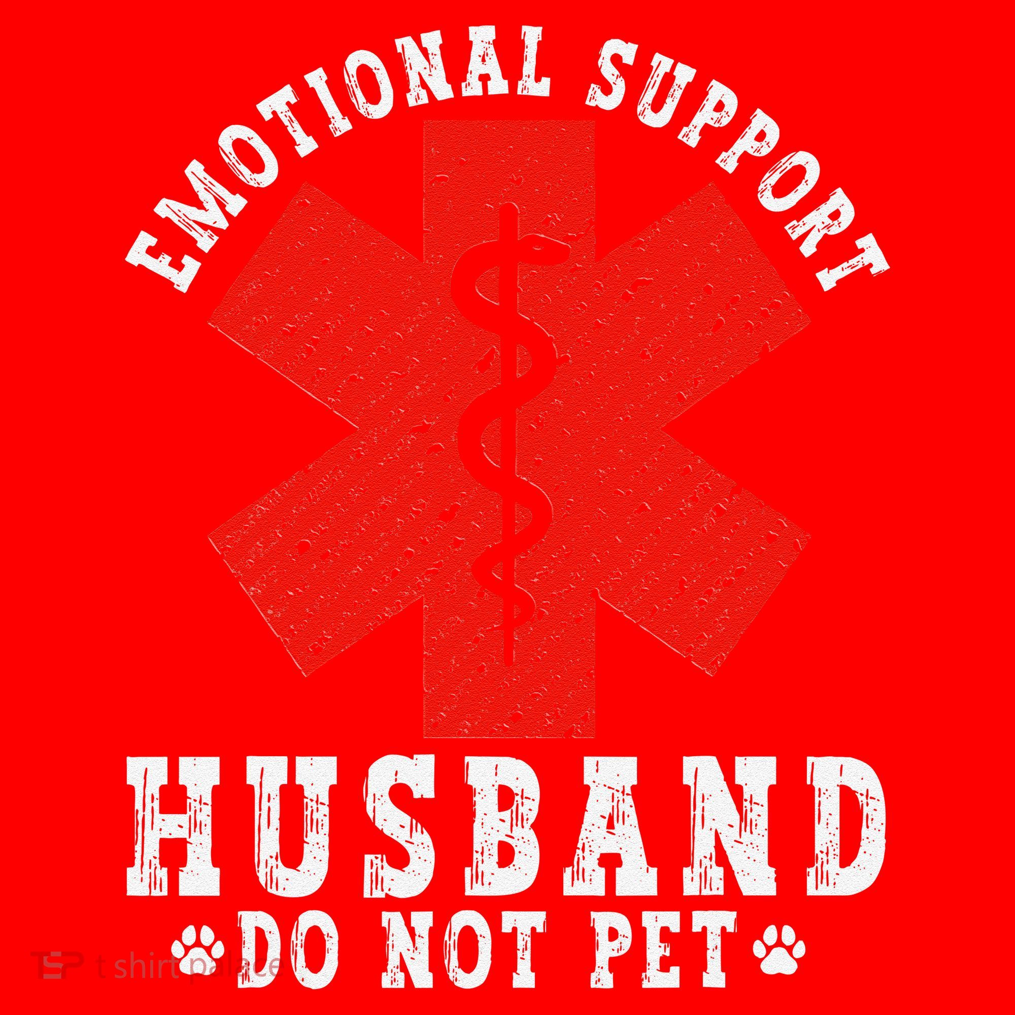 Emotional Support Husband Do Not Pet Santa Hat