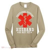 Emotional Support Husband Do Not Pet Long Sleeve Shirt thumb 0