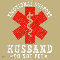 Emotional Support Husband Do Not Pet Mousepad thumb 1