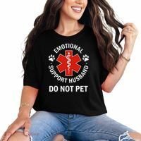 Emotional Support Husband Do Not Pet Cool Husband Comfort Colors T-Shirt thumb 0