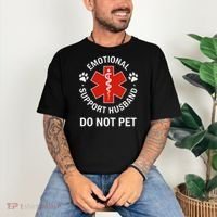 Emotional Support Husband Do Not Pet Cool Husband Comfort Colors T-Shirt thumb 3