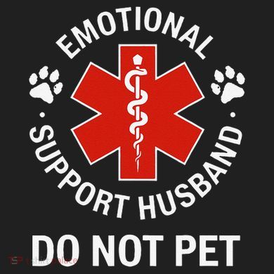 Emotional Support Husband Do Not Pet Cool Husband Comfort Colors T-Shirt