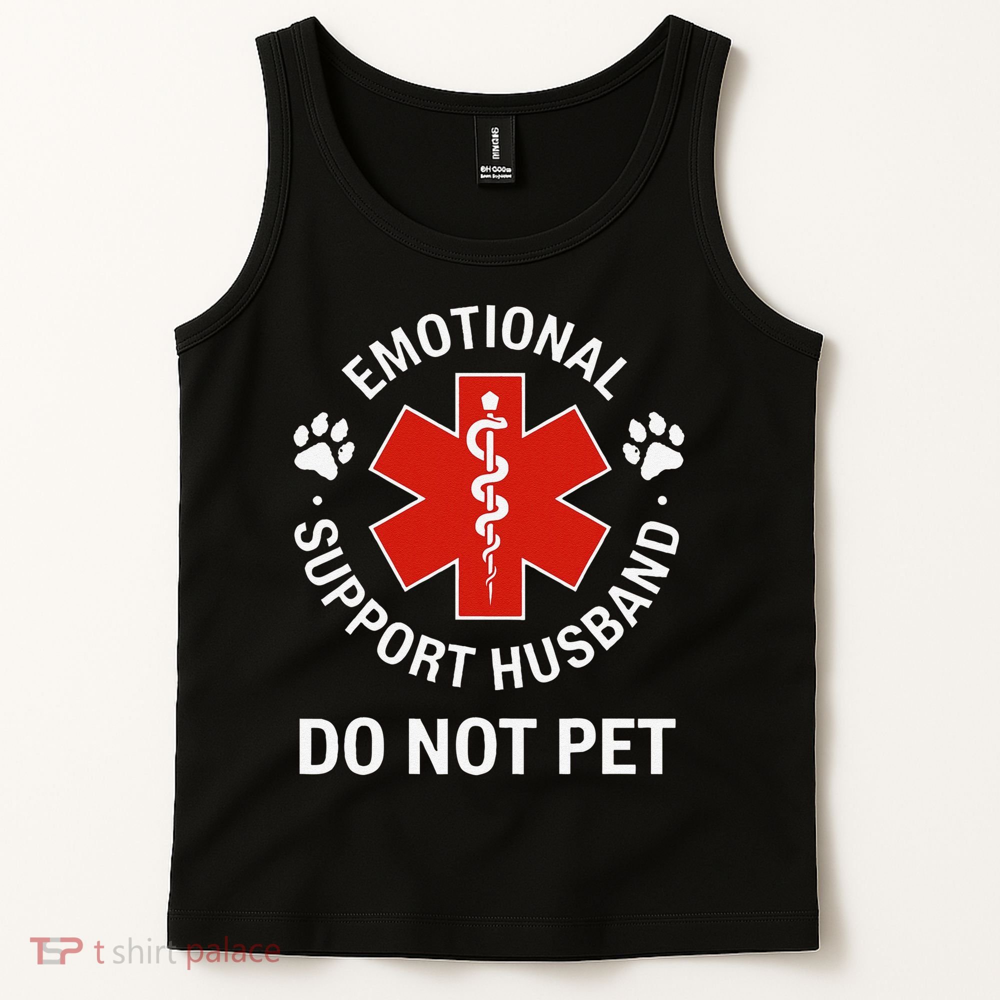 Emotional Support Husband Do Not Pet Cool Husband Tank Top