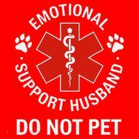 Emotional Support Husband Do Not Pet Cool Husband Santa Hat thumb 1