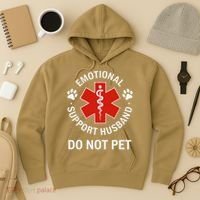 Emotional Support Husband Do Not Pet Cool Husband Hoodie thumb 3