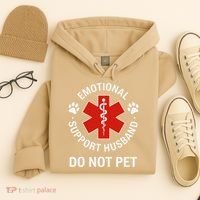 Emotional Support Husband Do Not Pet Cool Husband Hoodie thumb 4