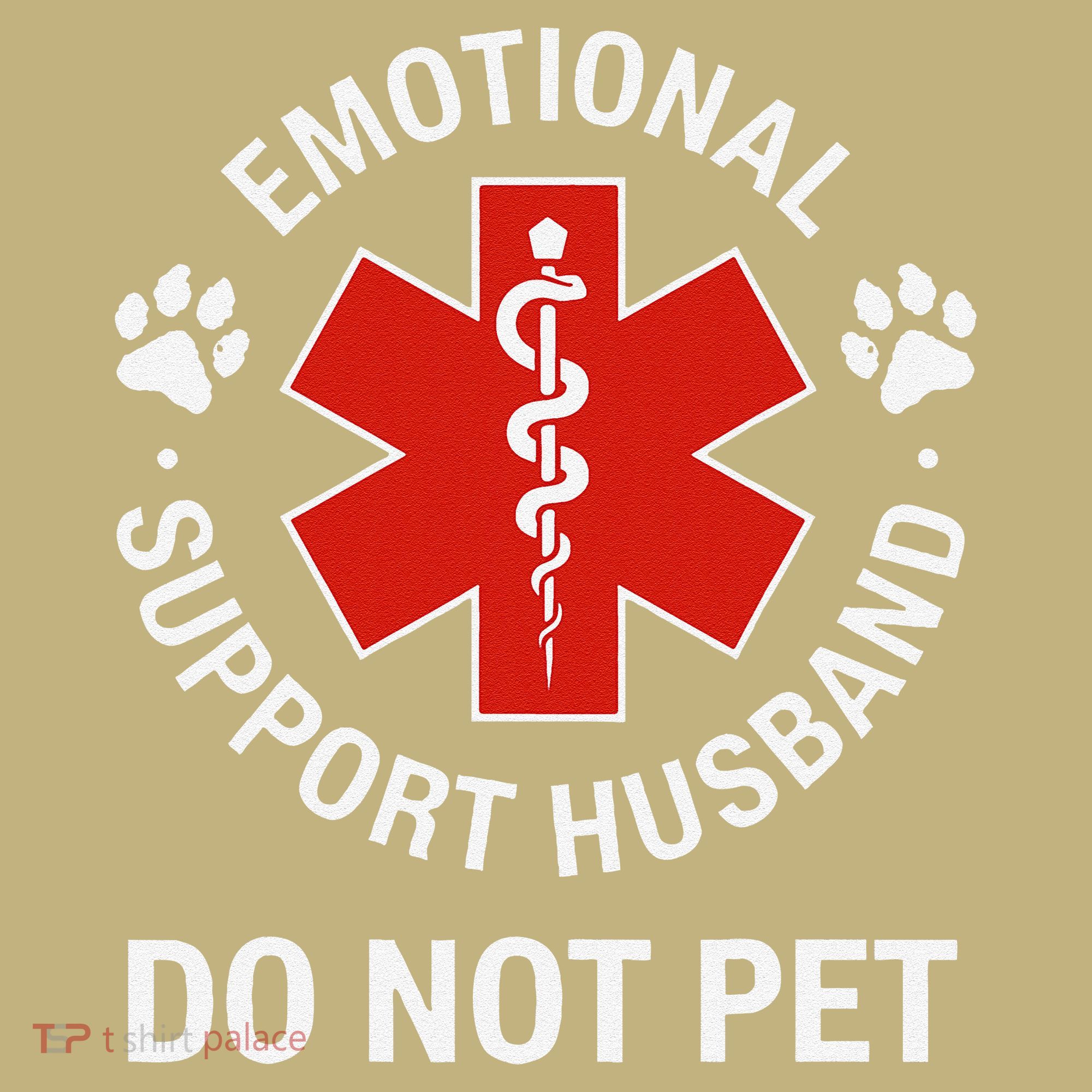 Emotional Support Husband Do Not Pet Cool Husband Long Sleeve Shirt