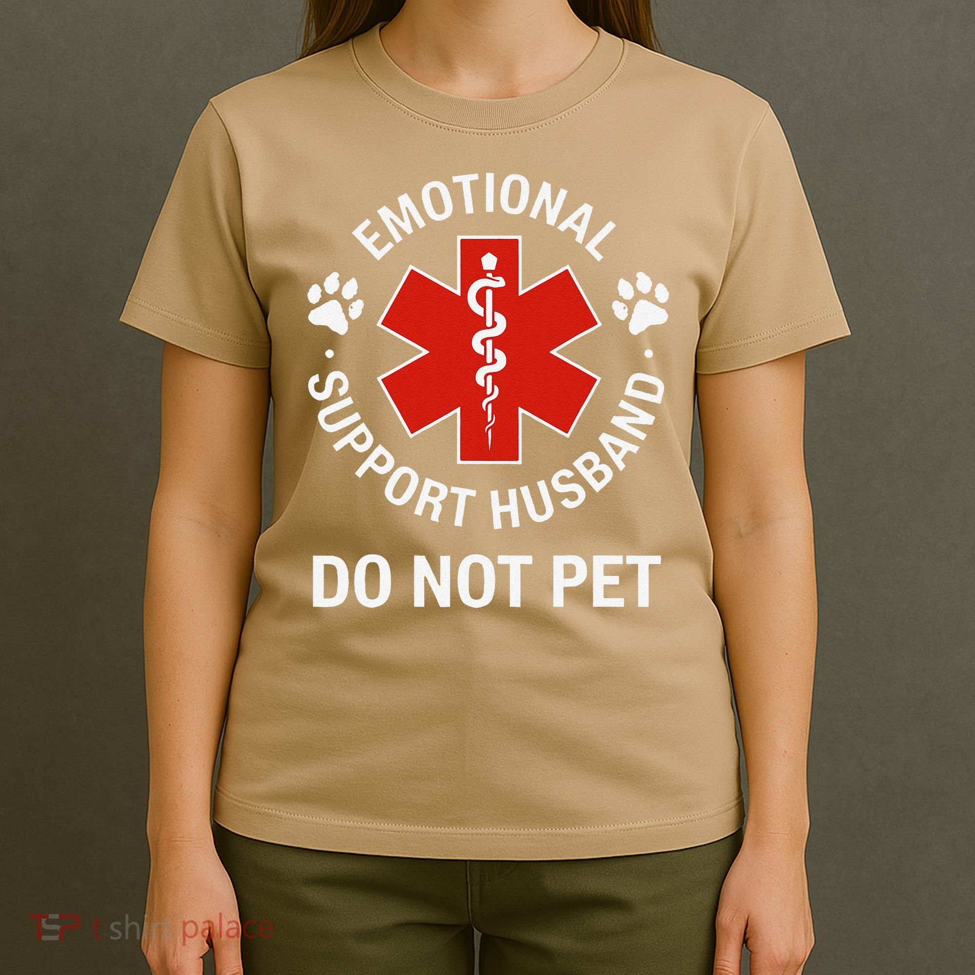 Emotional Support Husband Do Not Pet Cool Husband T-Shirt