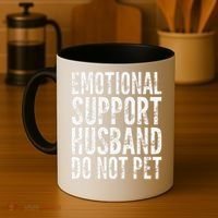 Emotional Support Husband Do Not Pet - Funny Saying Coffee Mug thumb 4