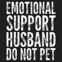 Emotional Support Husband Do Not Pet - Funny Saying Golf Towel thumb 3