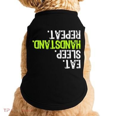 Eat Sleep Handstand Repeat Gymnastics Funny Meaningful Gift Doggie Tank