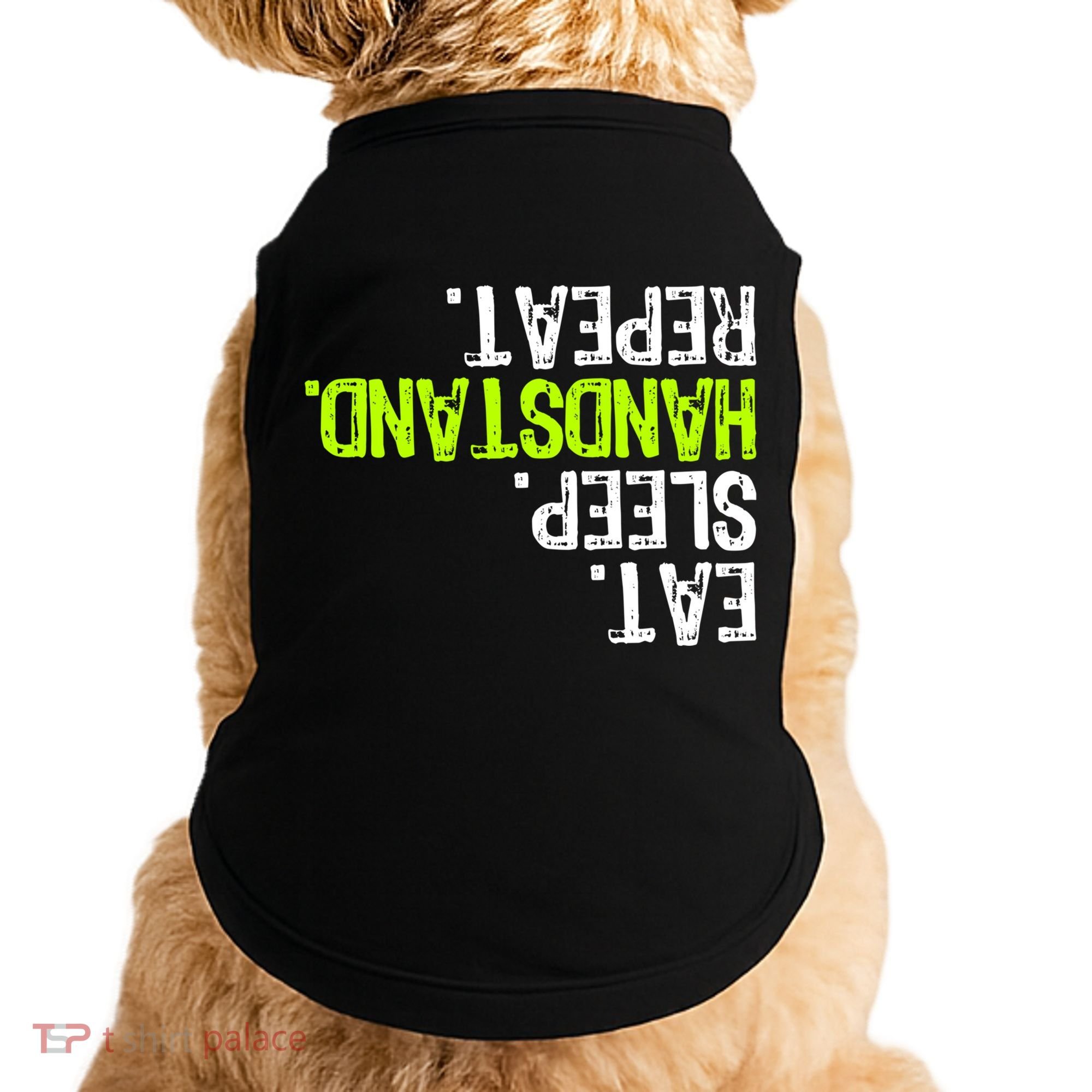 Eat Sleep Handstand Repeat Gymnastics Funny Meaningful Gift Doggie Tank