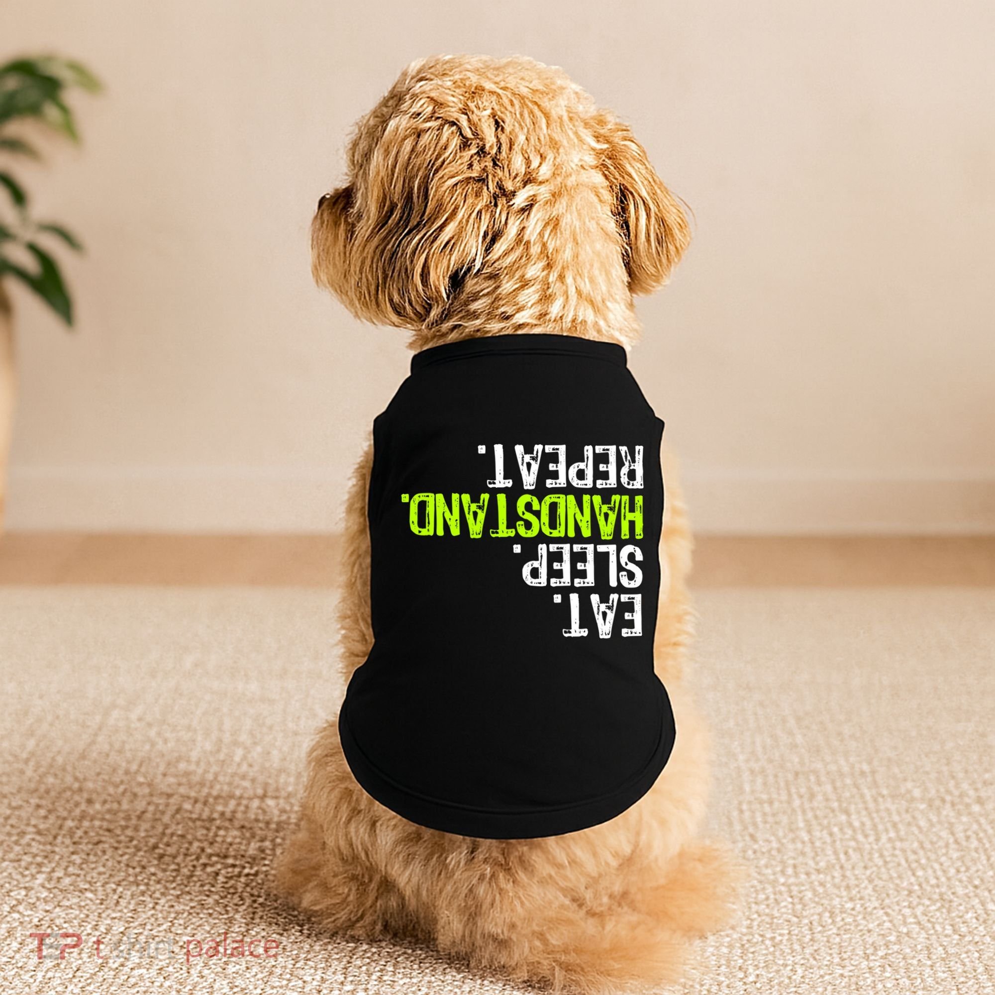 Eat Sleep Handstand Repeat Gymnastics Funny Meaningful Gift Doggie Tank