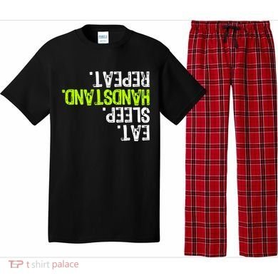 Eat Sleep Handstand Repeat Gymnastics Funny Meaningful Gift Pajama Set