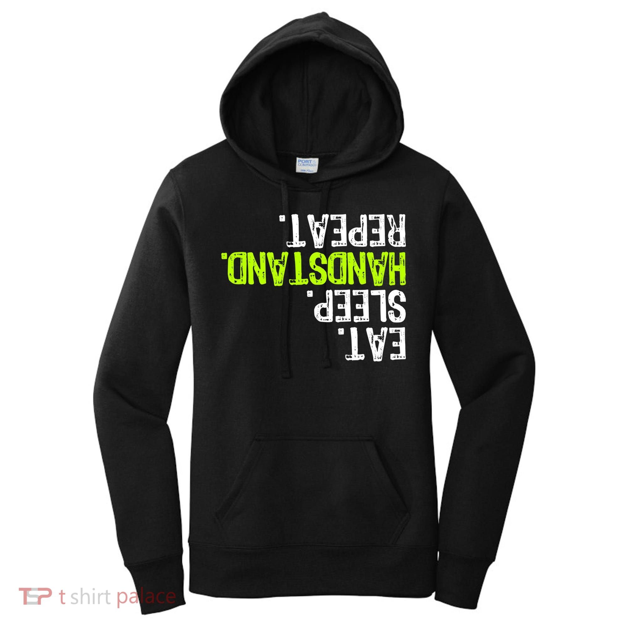 Eat Sleep Handstand Repeat Gymnastics Funny Meaningful Gift Women's Hoodie