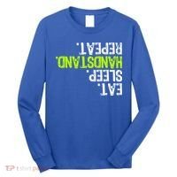Eat Sleep Handstand Repeat Gymnastics Funny Meaningful Gift Long Sleeve Shirt thumb 0
