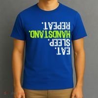 Eat Sleep Handstand Repeat Gymnastics Funny Meaningful Gift T-Shirt thumb 3