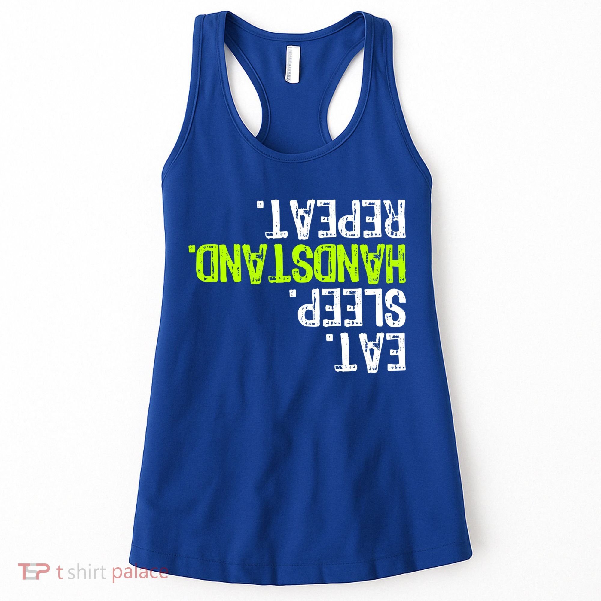 Eat Sleep Handstand Repeat Gymnastics Funny Meaningful Gift Women's Tank Top