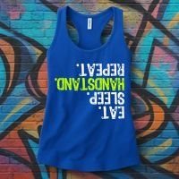 Eat Sleep Handstand Repeat Gymnastics Funny Meaningful Gift Women's Tank Top thumb 3
