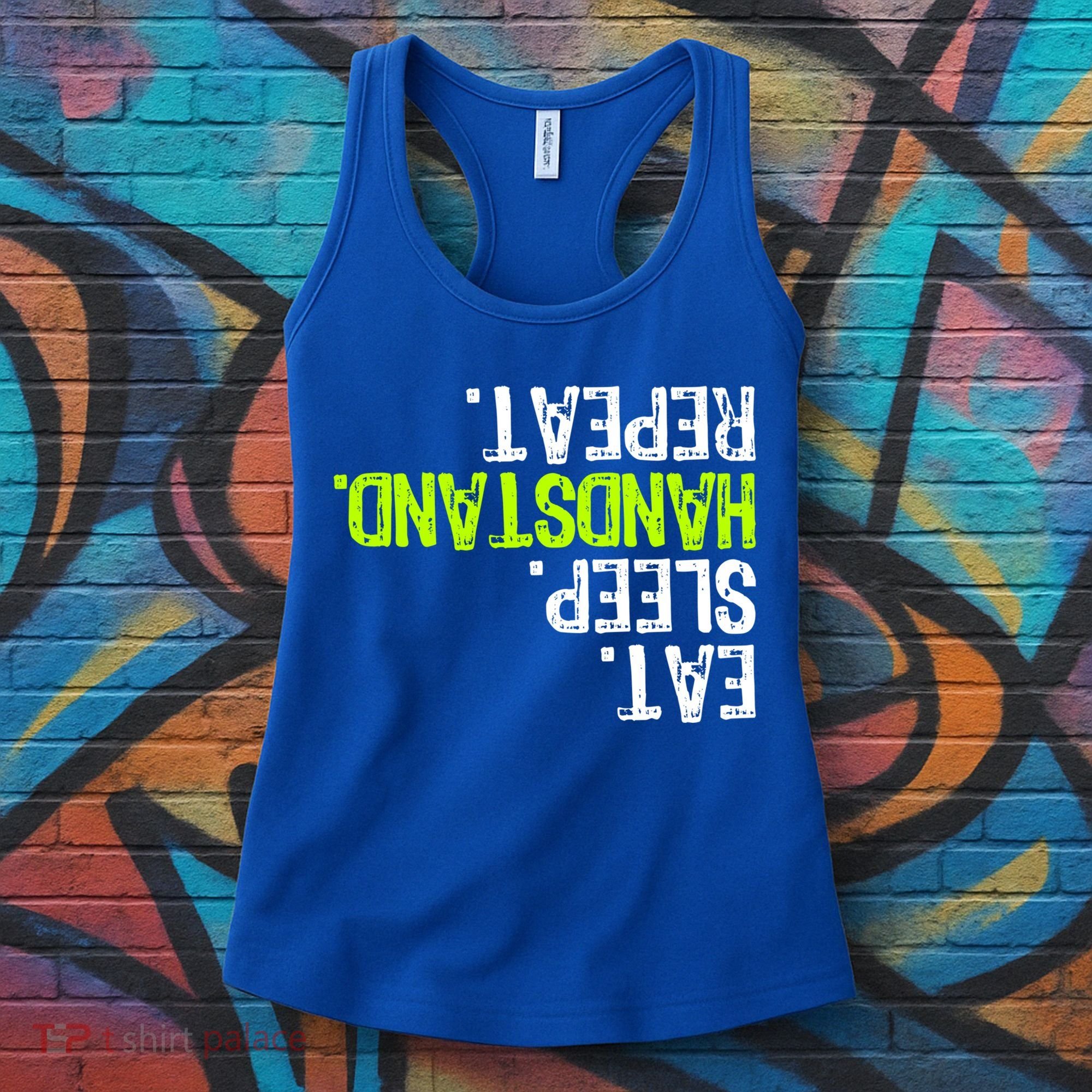 Eat Sleep Handstand Repeat Gymnastics Funny Meaningful Gift Women's Tank Top