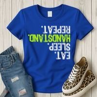 Eat Sleep Handstand Repeat Gymnastics Funny Meaningful Gift Women's T-Shirt thumb 3