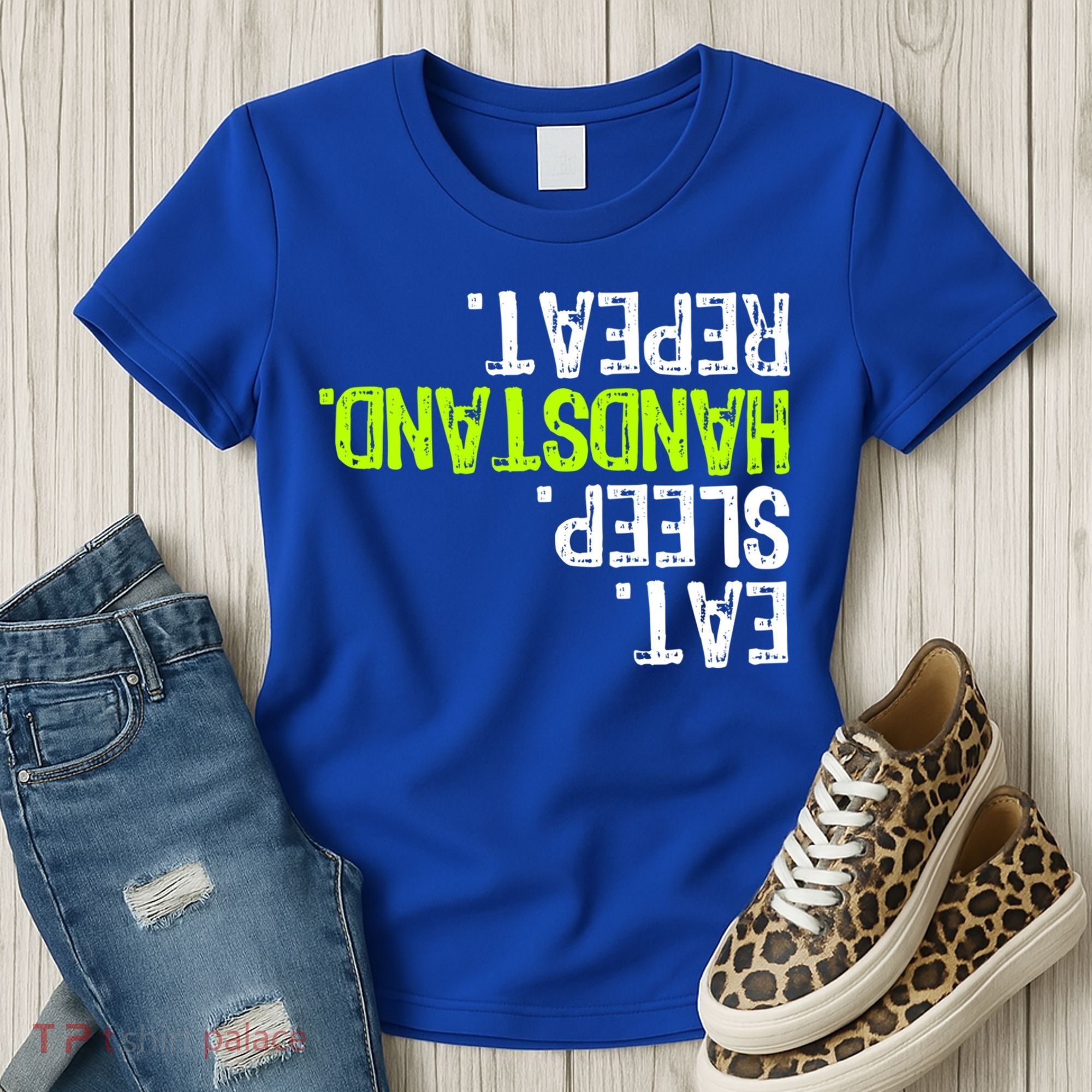 Eat Sleep Handstand Repeat Gymnastics Funny Meaningful Gift Women's T-Shirt
