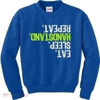 Eat Sleep Handstand Repeat Gymnastics Funny Meaningful Gift Kids Sweatshirt thumb 0