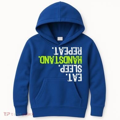 Eat Sleep Handstand Repeat Gymnastics Funny Meaningful Gift Kids Hoodie