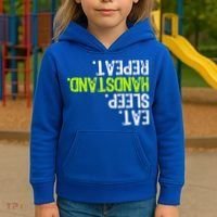Eat Sleep Handstand Repeat Gymnastics Funny Meaningful Gift Kids Hoodie thumb 3