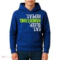 Eat Sleep Handstand Repeat Gymnastics Funny Meaningful Gift Kids Hoodie thumb 4