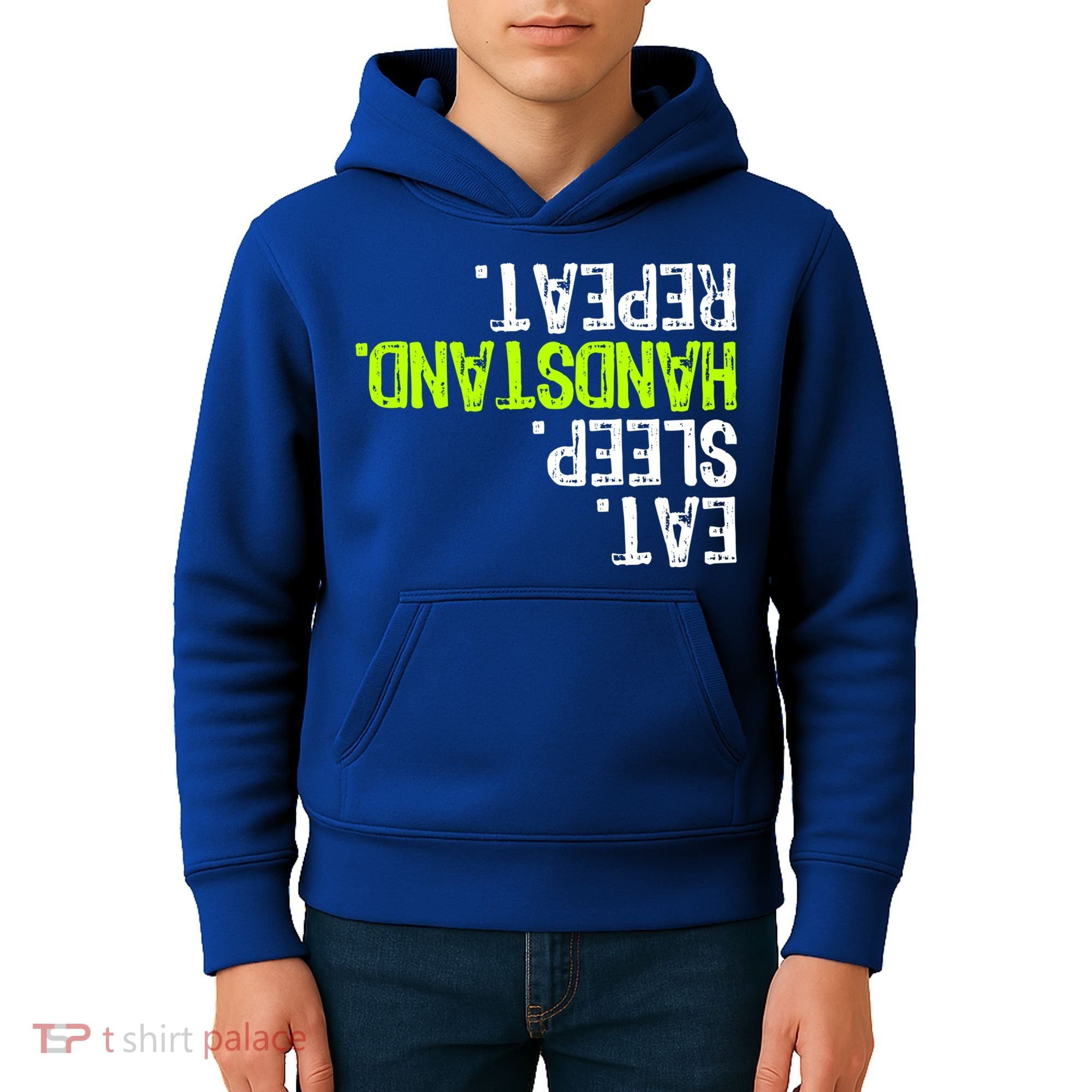 Eat Sleep Handstand Repeat Gymnastics Funny Meaningful Gift Kids Hoodie