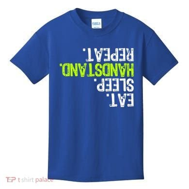 Eat Sleep Handstand Repeat Gymnastics Funny Meaningful Gift Kids T-Shirt