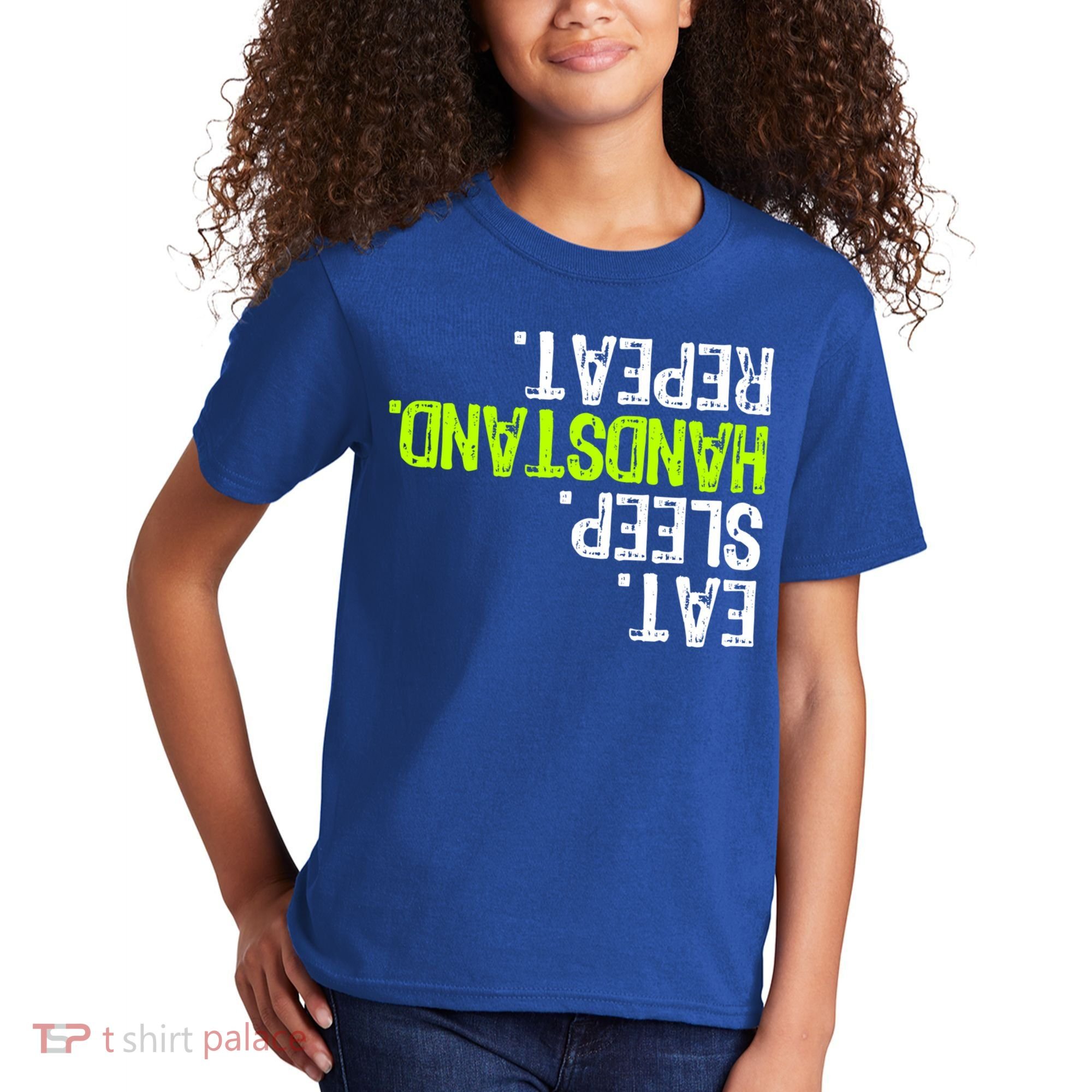 Eat Sleep Handstand Repeat Gymnastics Funny Meaningful Gift Kids T-Shirt