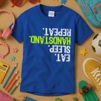 Eat Sleep Handstand Repeat Gymnastics Funny Meaningful Gift Kids T-Shirt thumb 3