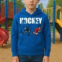 Eat Sleep Hockey Ice Hockey Player Gift Kids Hoodie thumb 2