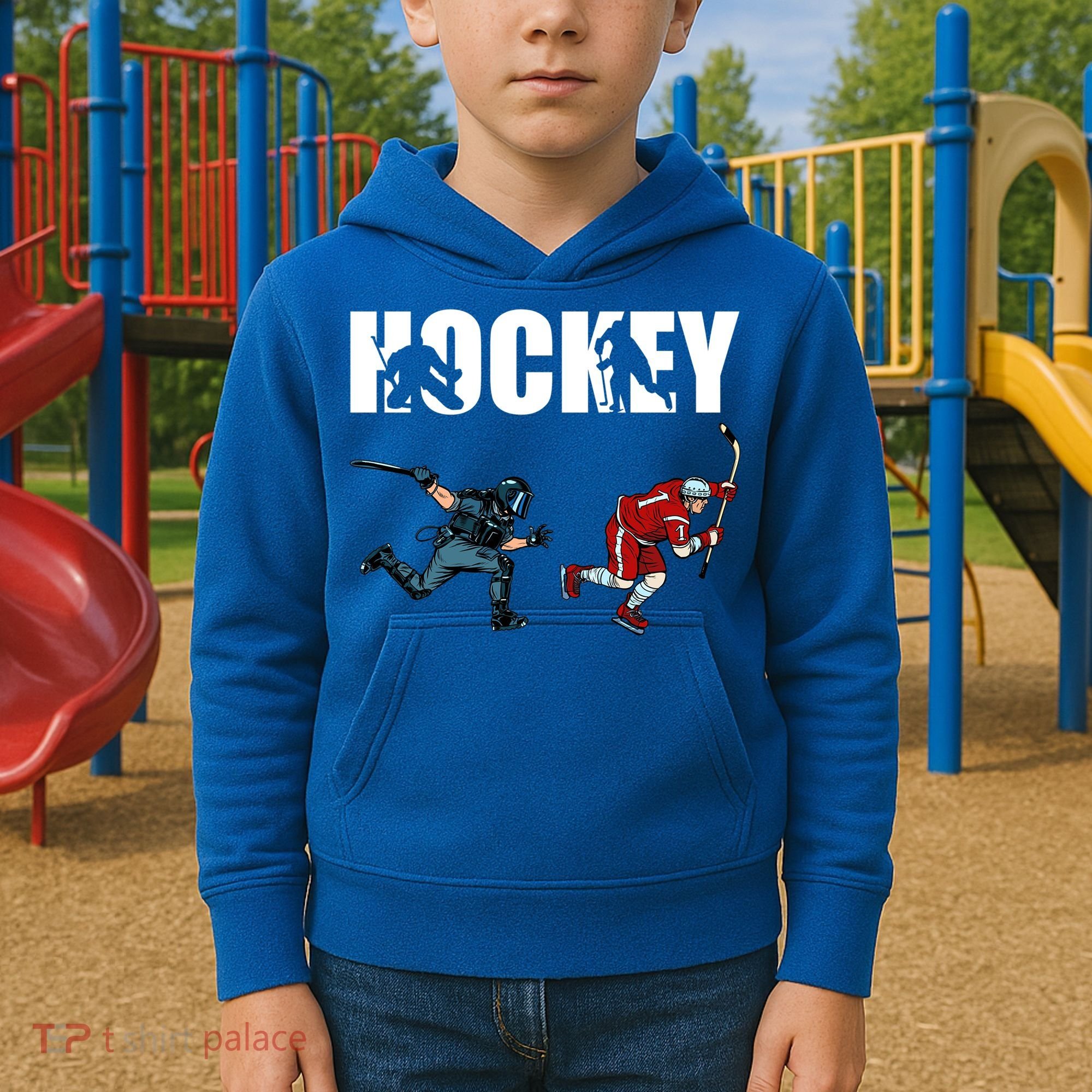 Eat Sleep Hockey Ice Hockey Player Gift Kids Hoodie