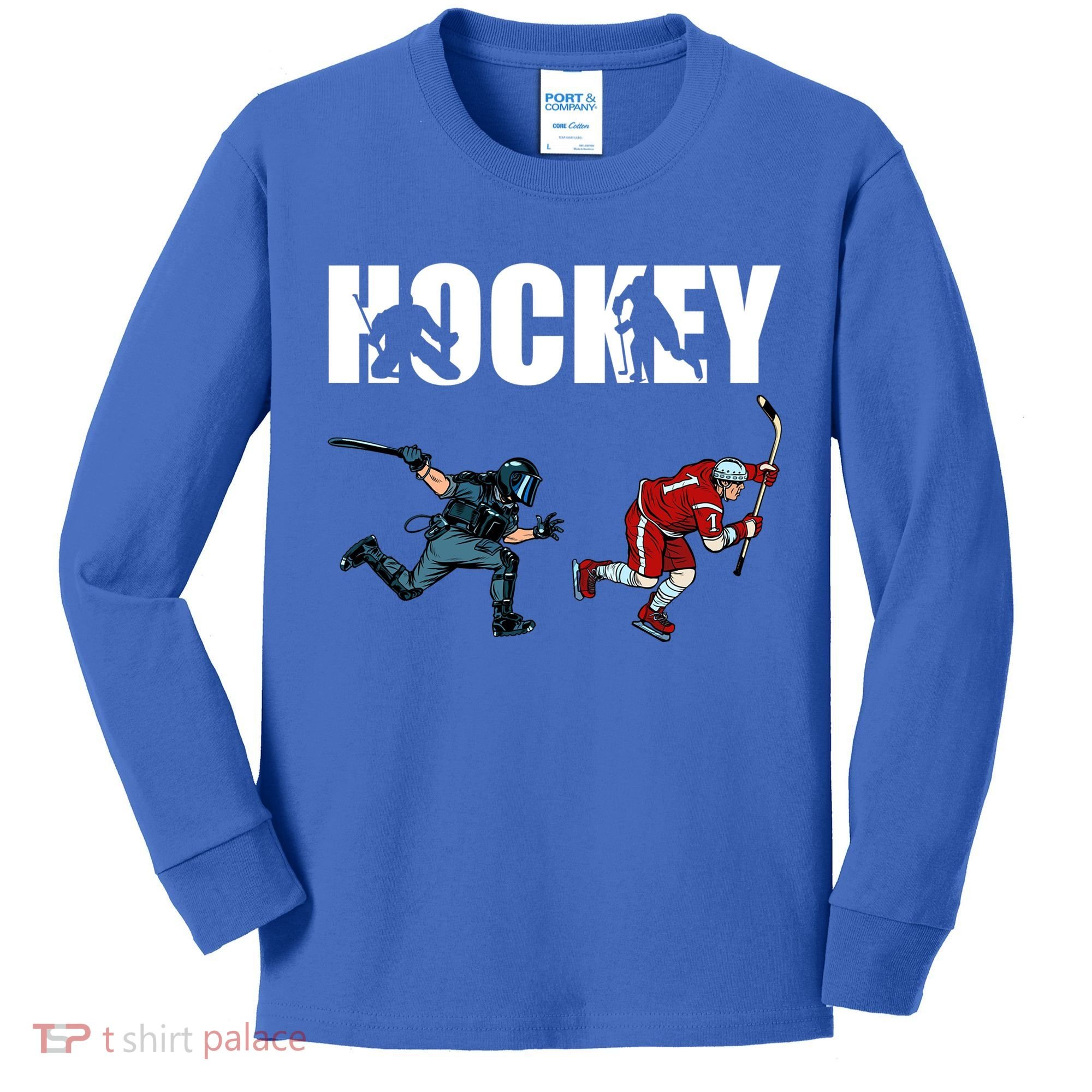 Eat Sleep Hockey Ice Hockey Player Gift Kids Long Sleeve Shirt