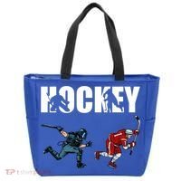 Eat Sleep Hockey Ice Hockey Player Gift Tote Bag thumb 0