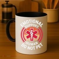 Emotional Support Husband Do Not Pet Funny Coffee Mug thumb 4