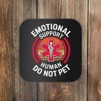 Emotional Support Husband Do Not Pet Funny Coaster thumb 0
