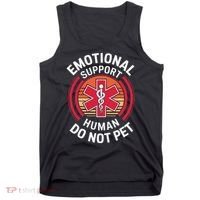 Emotional Support Husband Do Not Pet Funny Tank Top thumb 0