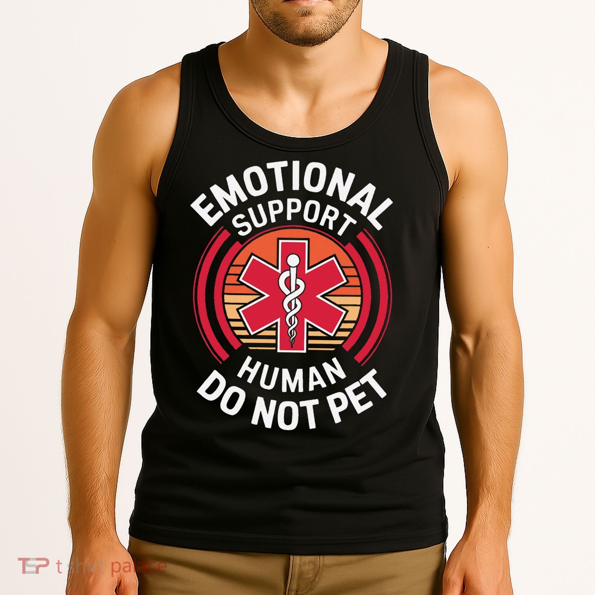Emotional Support Husband Do Not Pet Funny Tank Top