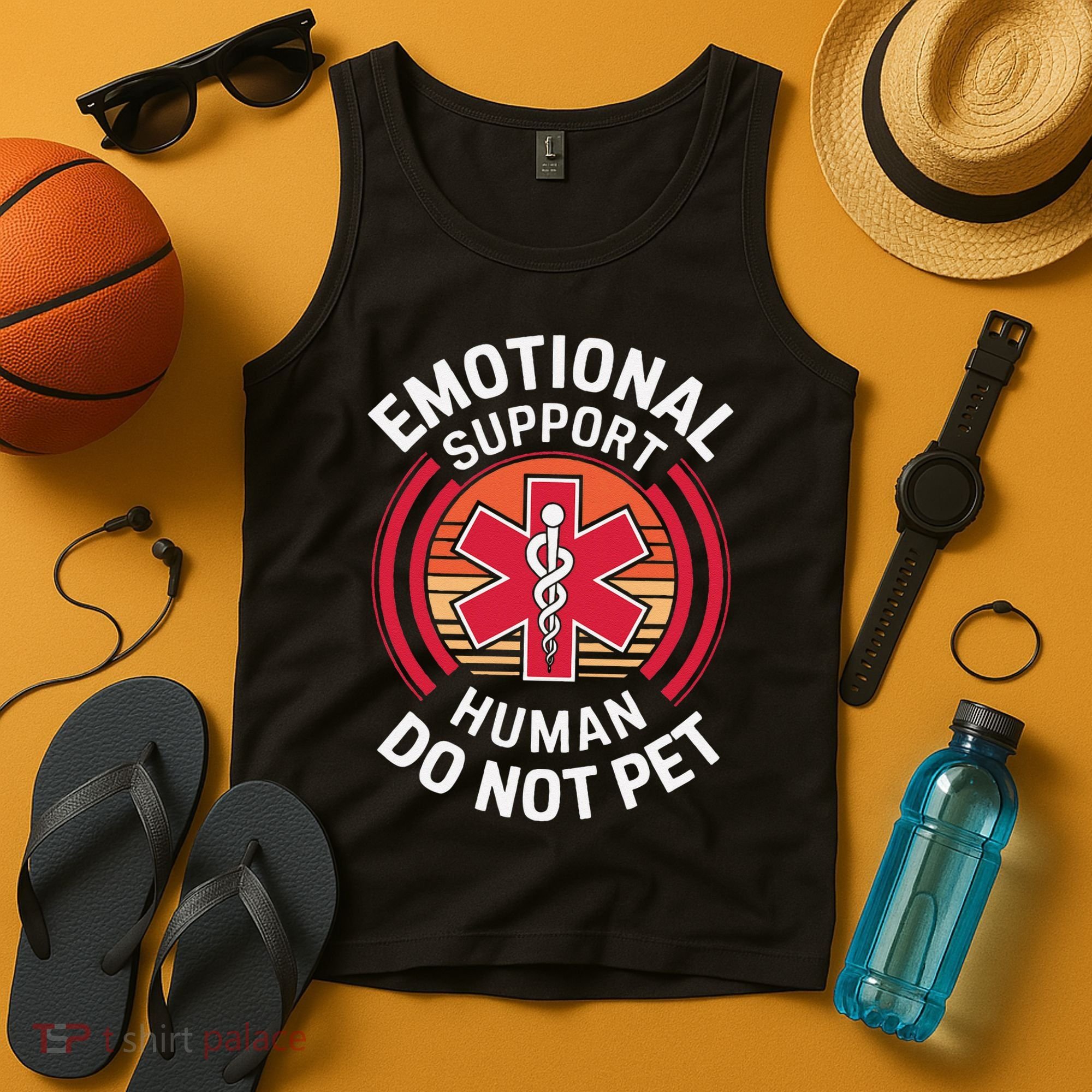 Emotional Support Husband Do Not Pet Funny Tank Top