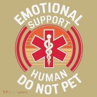 Emotional Support Husband Do Not Pet Funny T-Shirt thumb 7