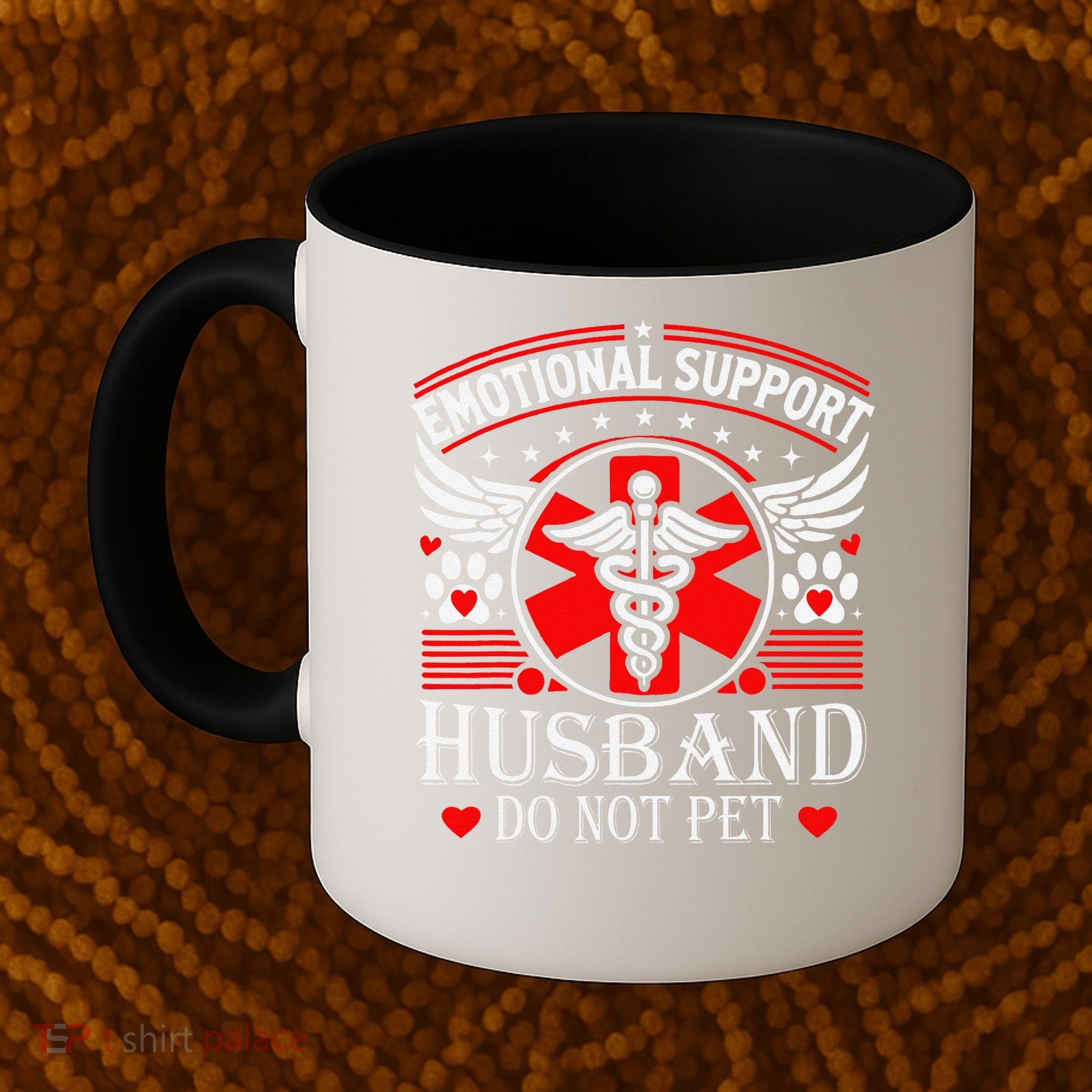 Emotional Support Husband Do Not Pet For Husband From Wife Coffee Mug