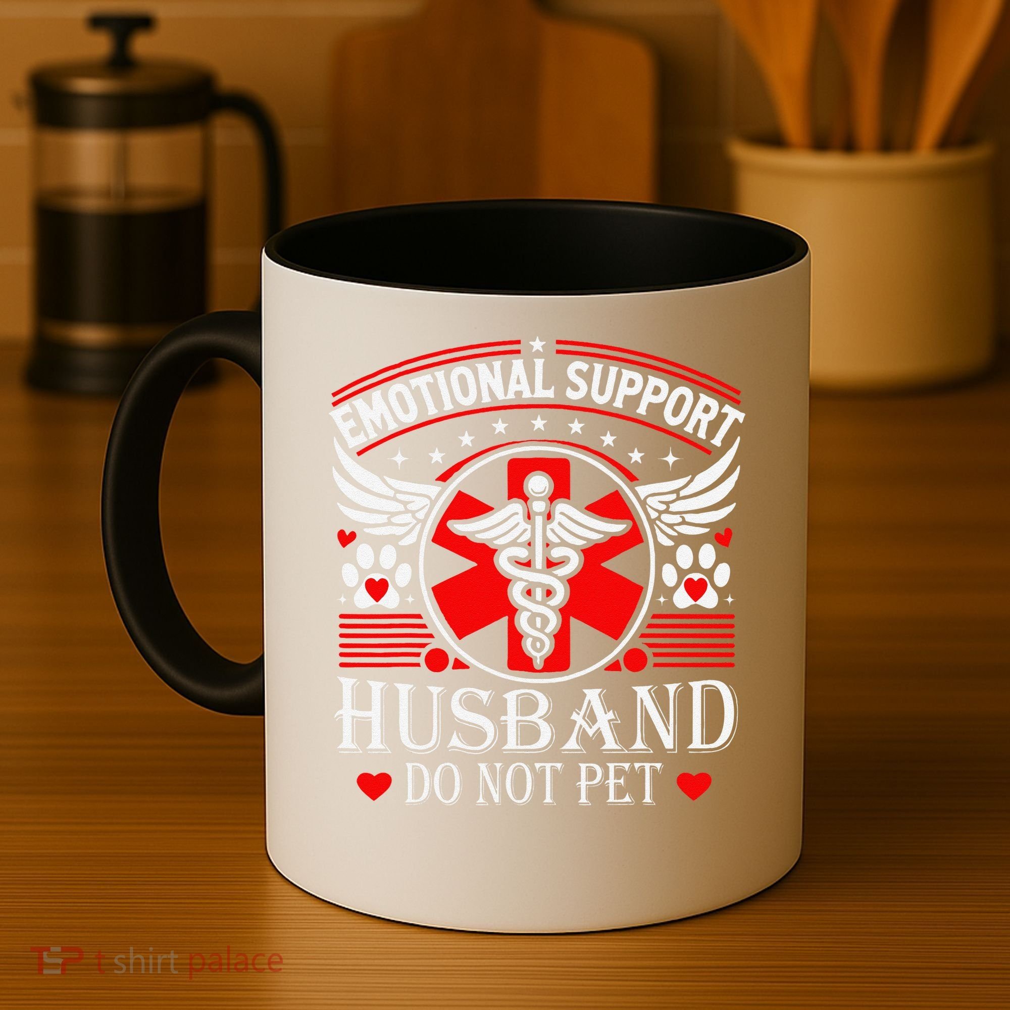 Emotional Support Husband Do Not Pet For Husband From Wife Coffee Mug