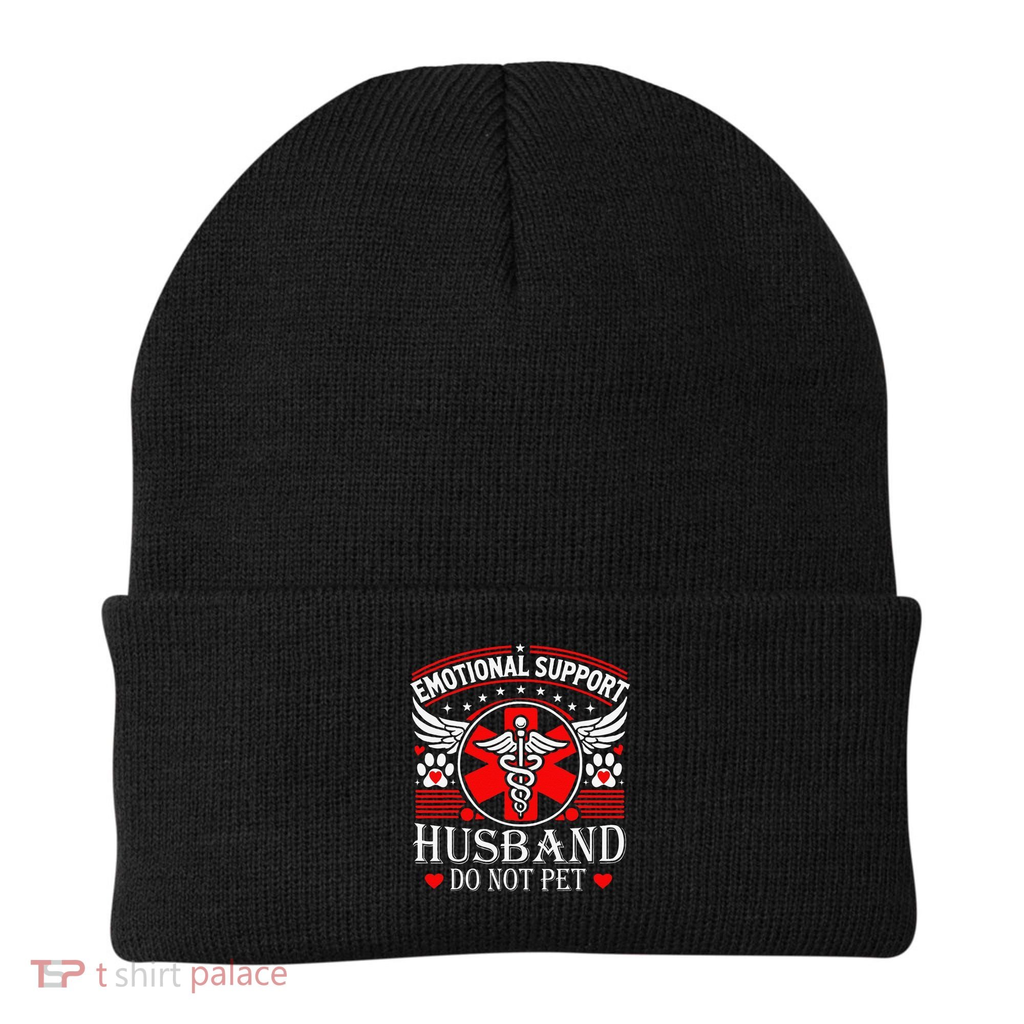 Emotional Support Husband Do Not Pet For Husband From Wife Beanie