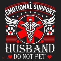 Emotional Support Husband Do Not Pet For Husband From Wife Beanie thumb 2