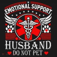 Emotional Support Husband Do Not Pet For Husband From Wife Coaster thumb 2